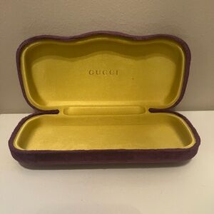 Gucci Purple and Yellow Velvet Eyeglass Case